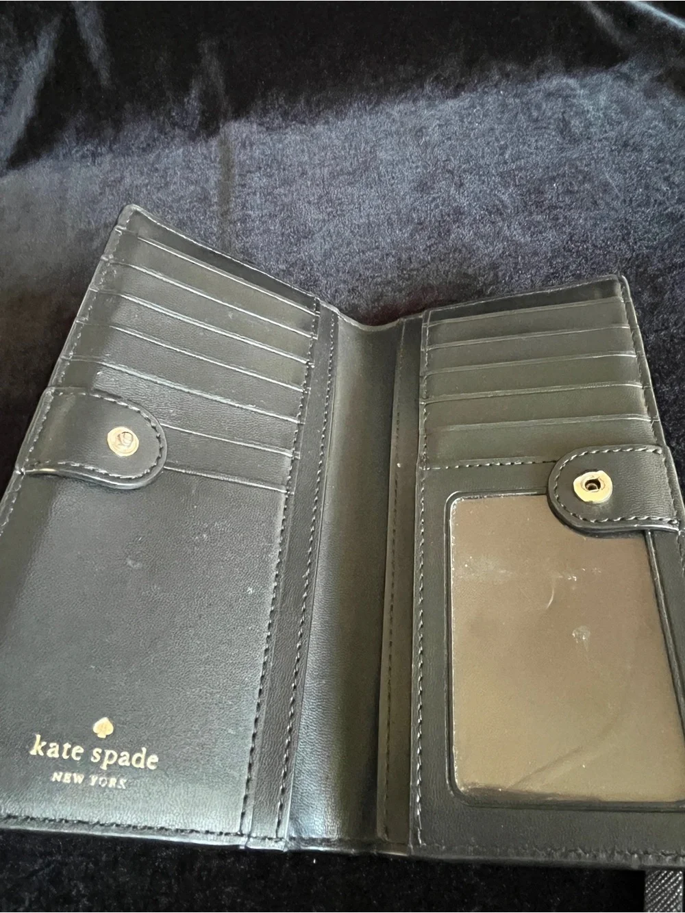 Kate Spade Cameron Street Large Slim Stacy Bifold Wallet Black